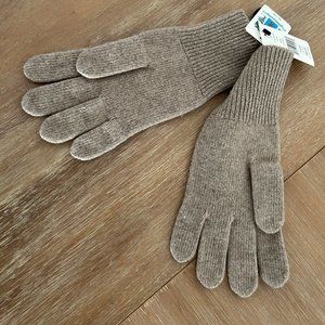 NWT PORTOLANO BEIGE GLOVES 100% CASHMERE, RETAIL Price $165